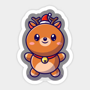 Cute Baby Deer Cartoon Sticker